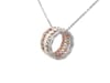 Classic Diamond 18K Yellow White Gold Necklace - 14