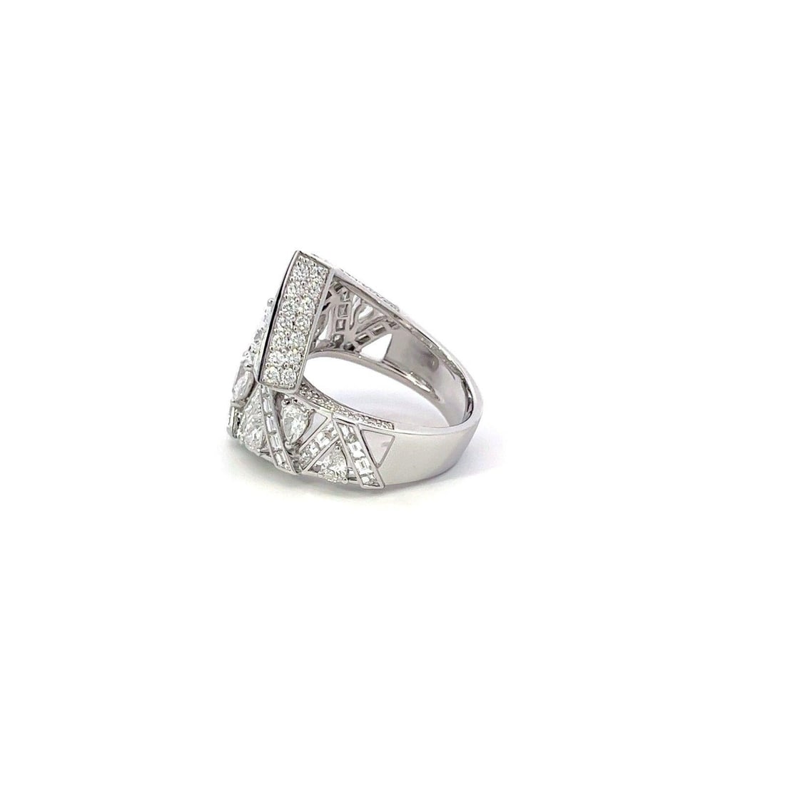 Geometry Diamond 18K White Gold Exclusive Ring - 20