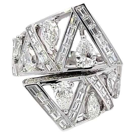 Geometry Diamond 18K White Gold Exclusive Ring - 7