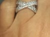 Cross Style Diamond White Gold Ring For Her - 14