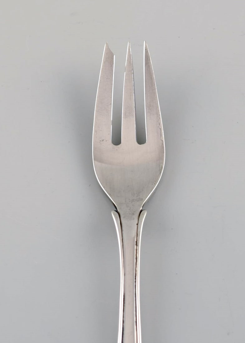 Georg Jensen Lily of the valley pastry forks in sterling silver. 10 pcs. in stock. - 3