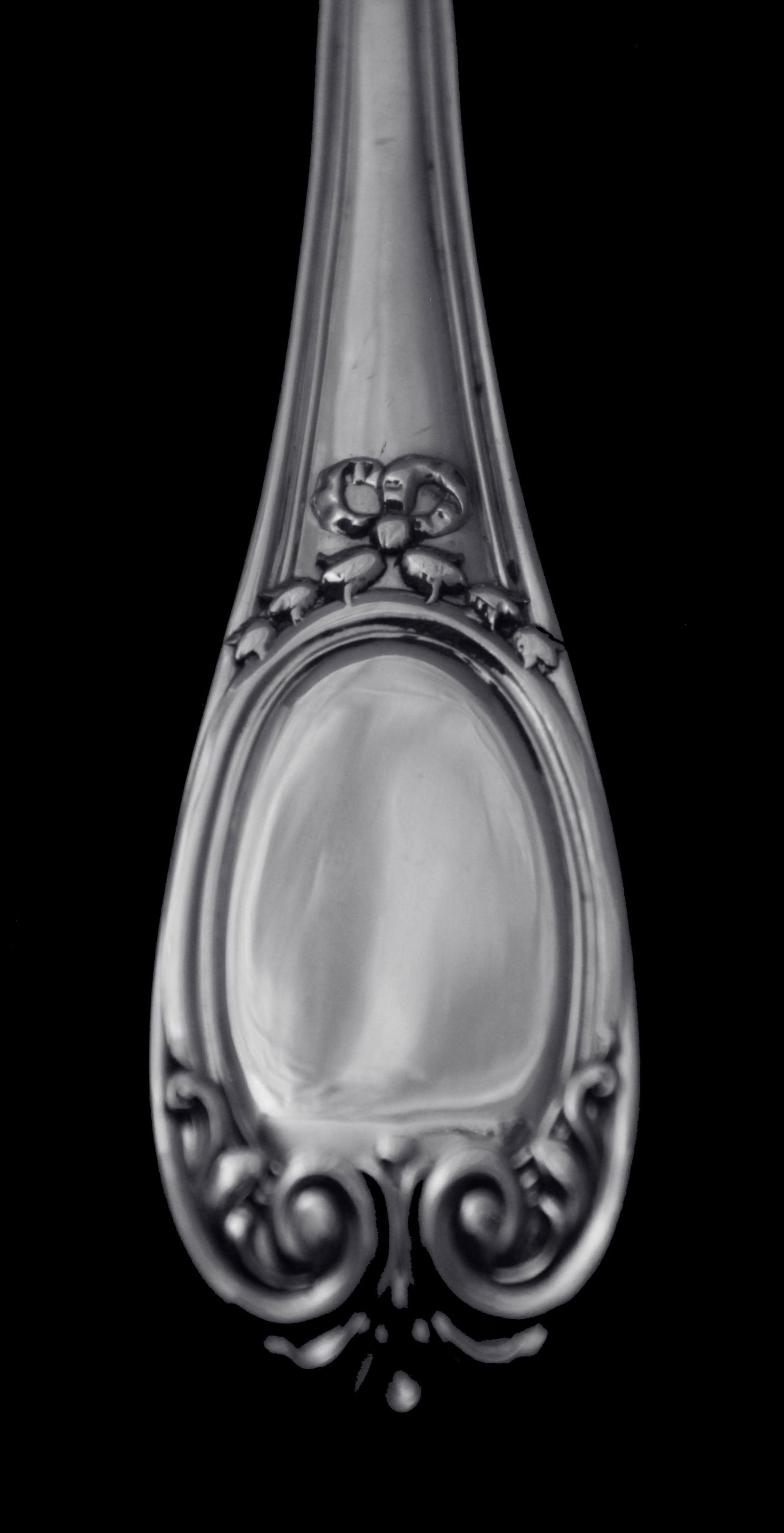 BF - Stunning Set of 8 Magnificent French Antique Sterling Silver Flatware Serving Pieces. - 8