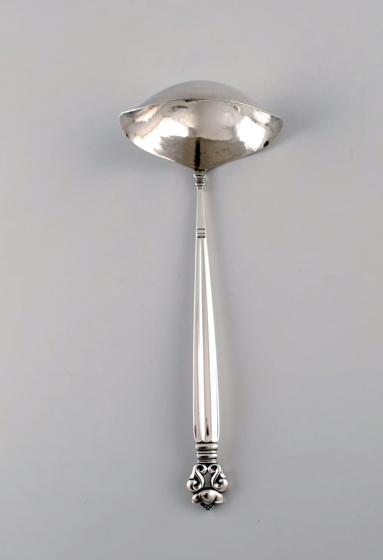 Georg Jensen Acorn sauce spoon in sterling silver. - 3