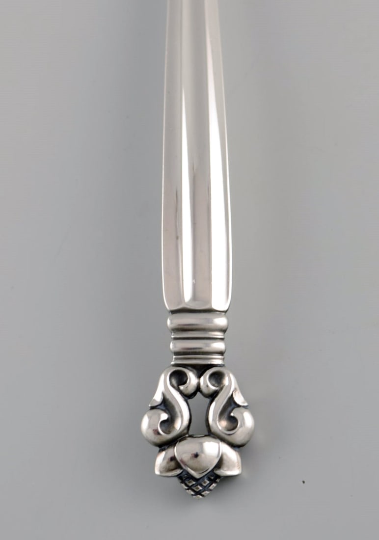 Georg Jensen Acorn sauce spoon in sterling silver. - 4