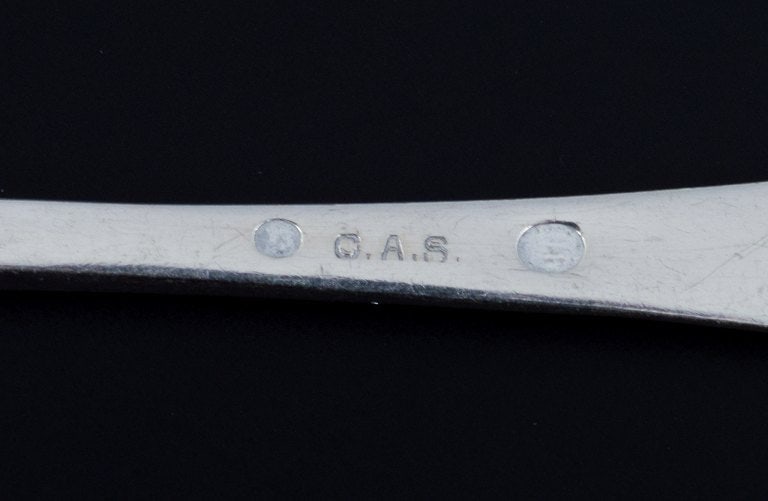 Danish silversmith, twelve coffee spoons. Danish 830 silver. - 5