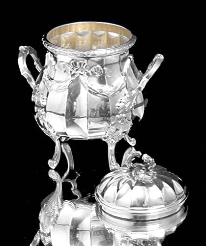 CHRISTOFLE (CARDEILHAC) ANTIQUE FRENCH 6pc. 950 STERLING SILVER TEA SET + TRAY 1850-1899 - 8