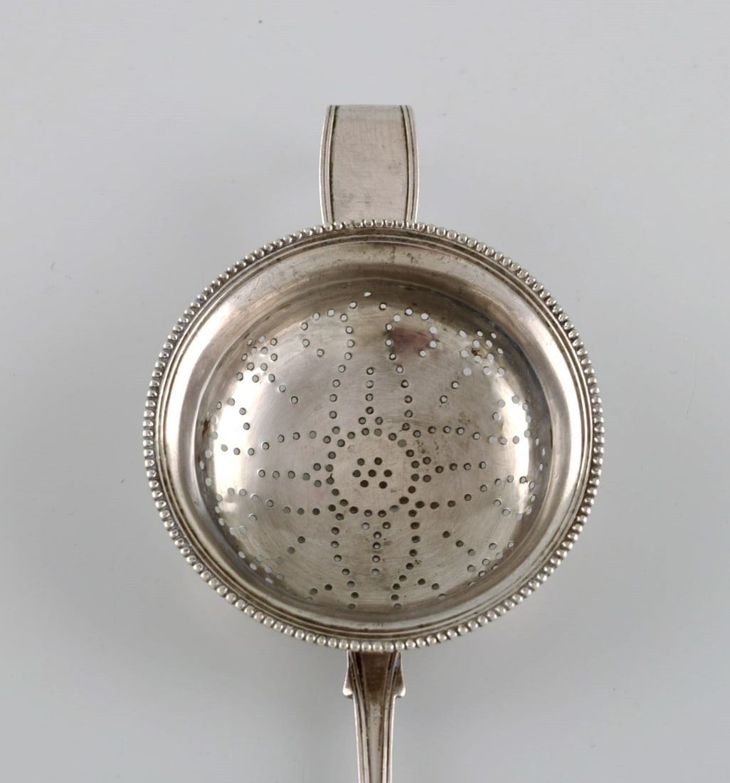 Danish silversmith. Antique silver (830) tea strainer. Dated 1852. - 2