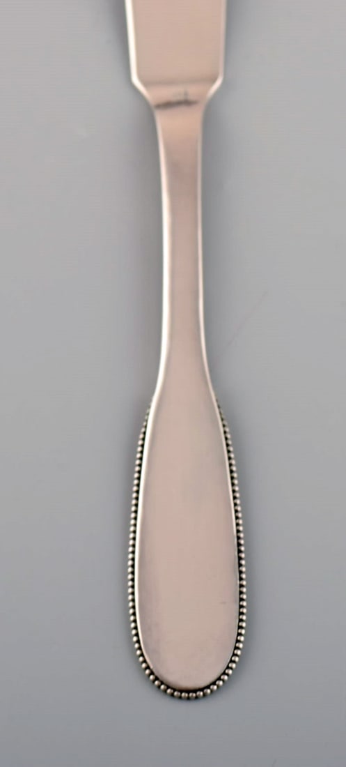 Evald Nielsen number 14 fish knife in hammered silver (830). 1920s. 9 pcs in stock. - 2