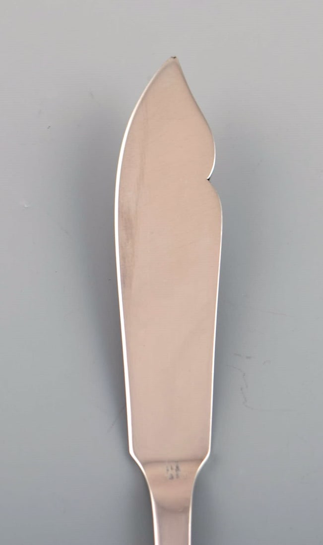 Evald Nielsen number 14 fish knife in hammered silver (830). 1920s. 9 pcs in stock. - 3