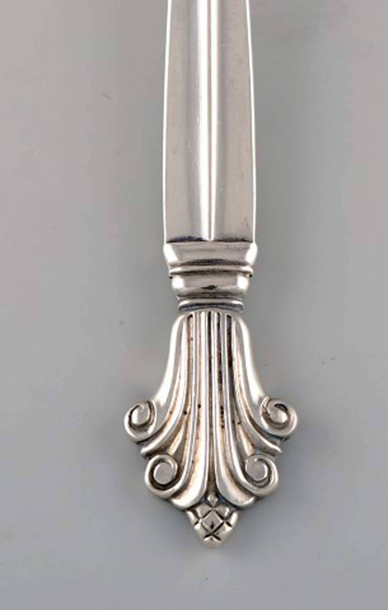 Johan Rohde for Georg Jensen. Early Acanthus gourmet spoon in sterling silver. Dated 1922. - 3