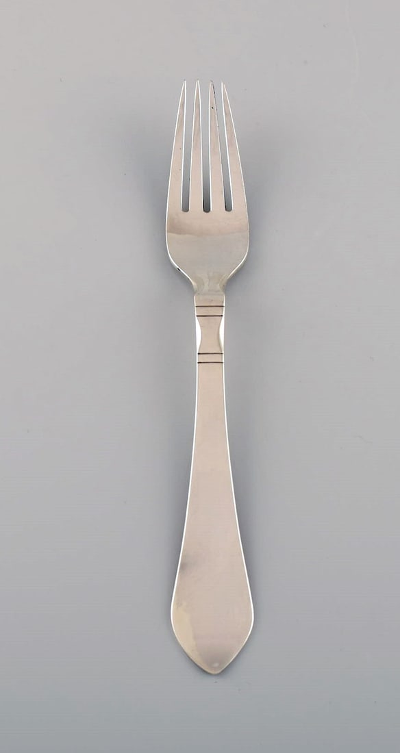 Georg Jensen Continental lunch fork in sterling silver. Seven pcs in stock. (1 of 4)