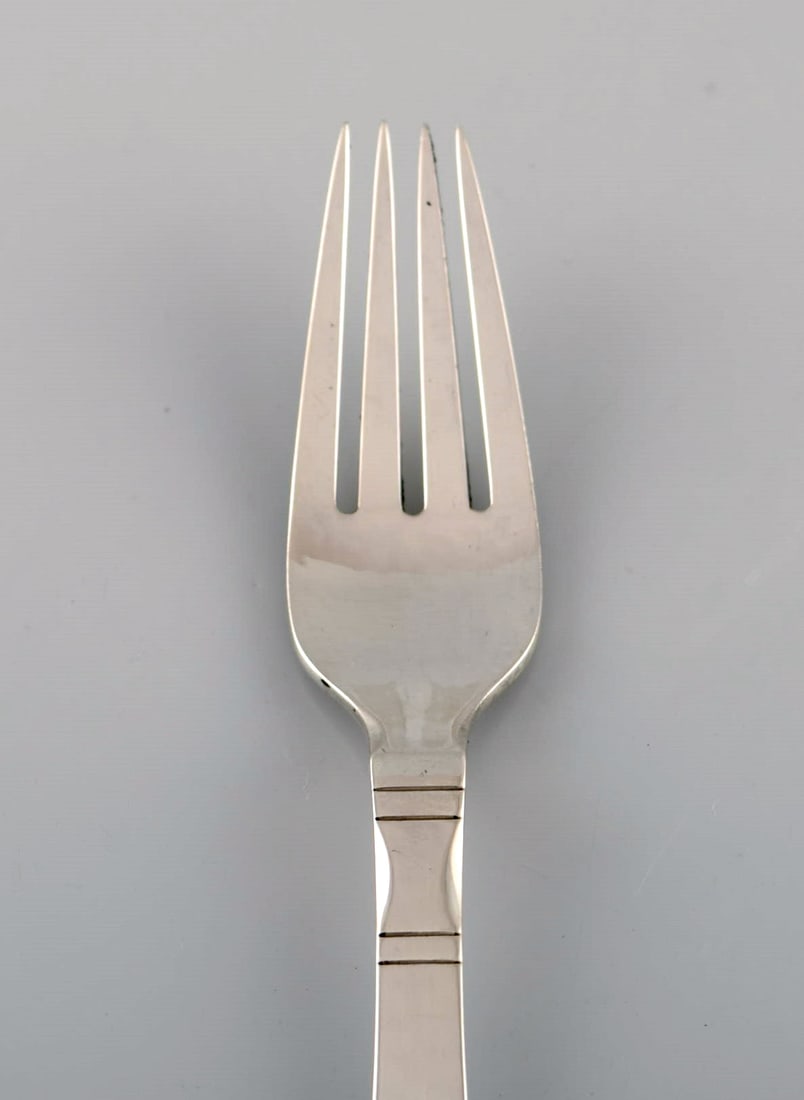 Georg Jensen Continental lunch fork in sterling silver. Seven pcs in stock. - 3