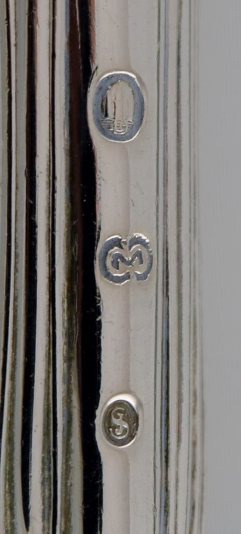 Cohr salad set silver (830) and stainless steel. 1910s / 20s. - 6