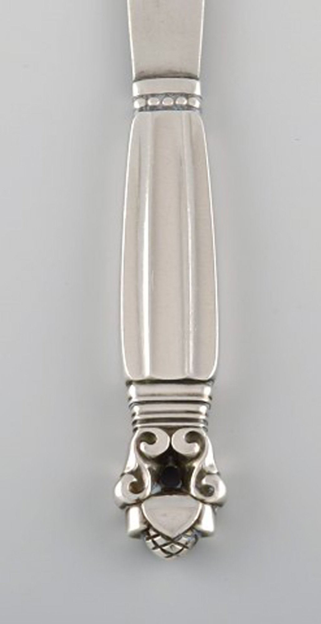 Eight Georg Jensen Acorn butter knives in all sterling silver. - 3