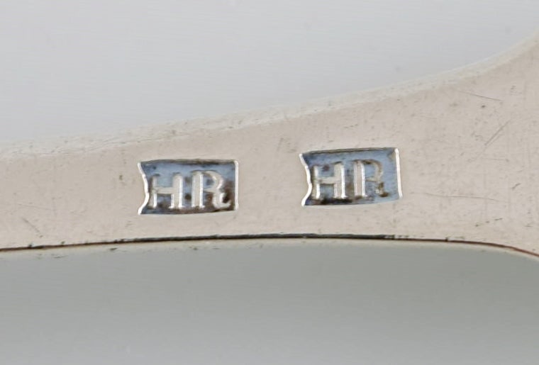 European silversmith. Antique silver tea strainer. 1800s. - 6