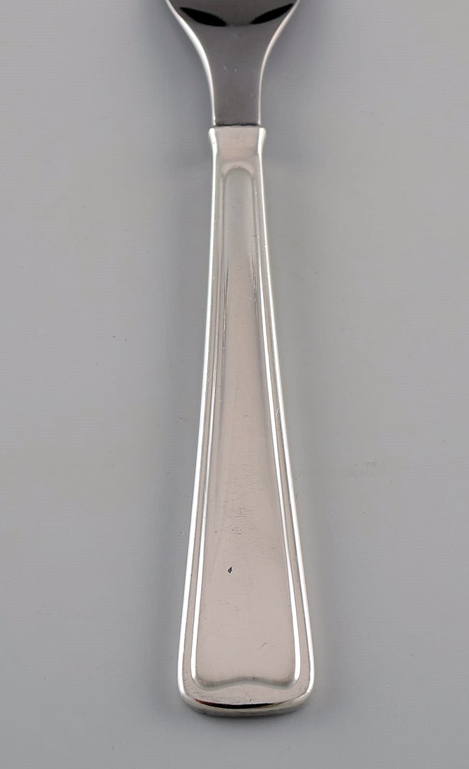 Rare Georg Jensen Koppel cutlery. Lunch fork in sterling silver and stainless steel. - 3