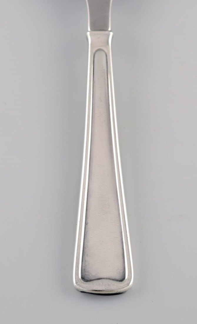 Rare Georg Jensen Koppel cutlery. Dessert spoon in sterling silver and stainless steel. Five pieces - 3