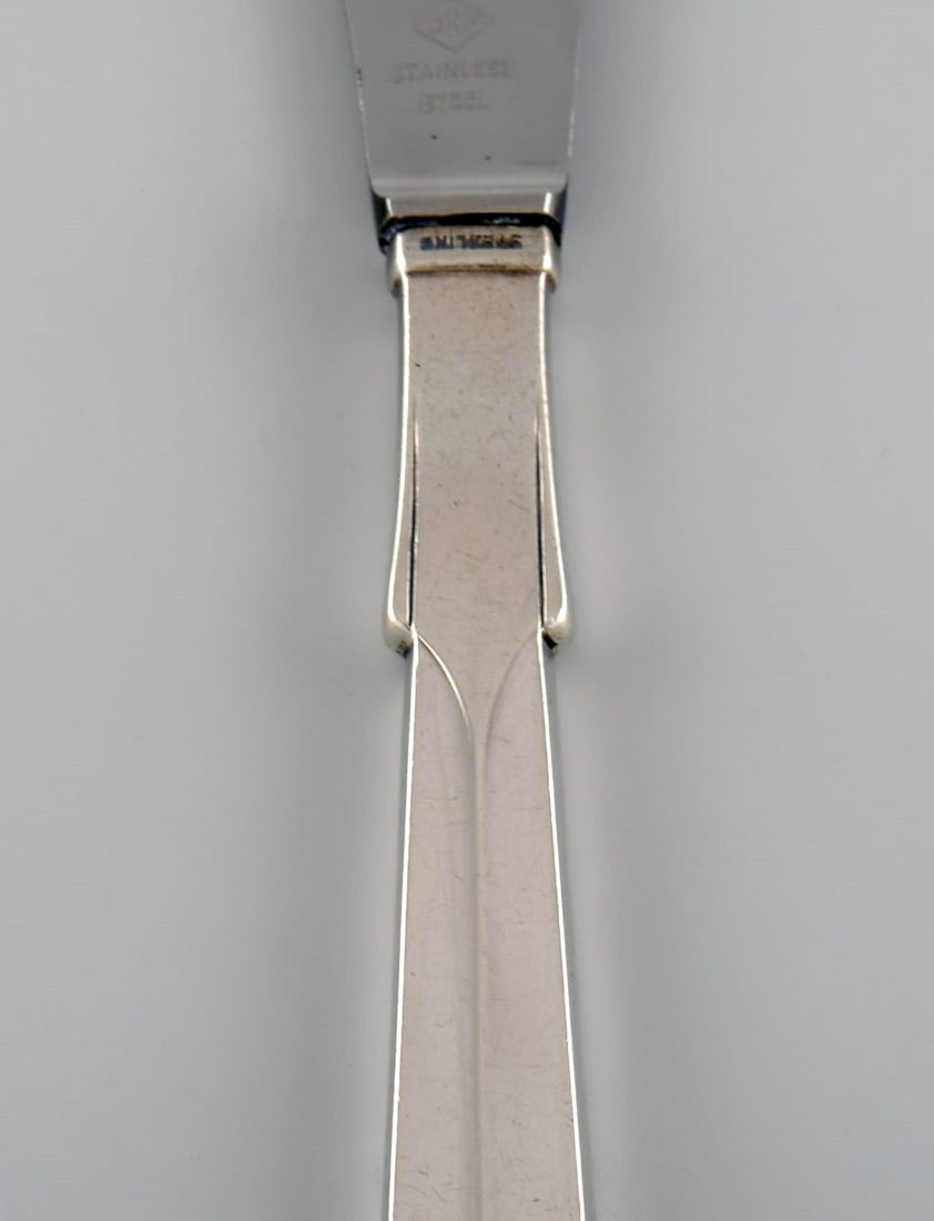 Hans Hansen silverware no. 7. Art deco dinner knife in sterling silver and stainless steel. 1930s. - 3