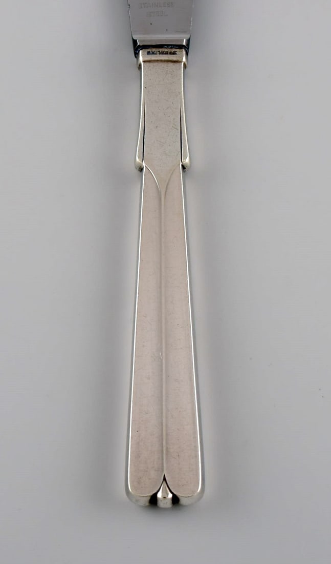 Hans Hansen silverware no. 7. Art deco dinner knife in sterling silver and stainless steel. 1930s. - 4
