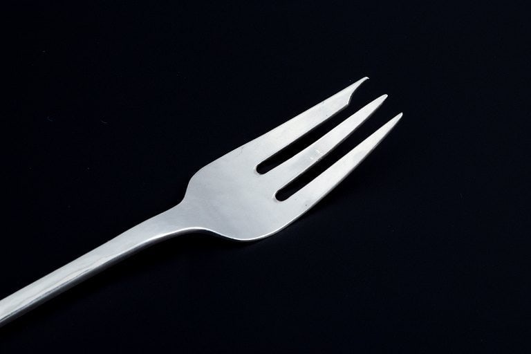 Danish silversmith, a set of eleven cake forks. Danish 830 silver. - 4