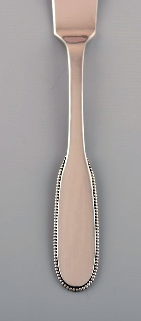 Evald Nielsen number 14 small fish knife in hammered silver (830). 1920s. - 2