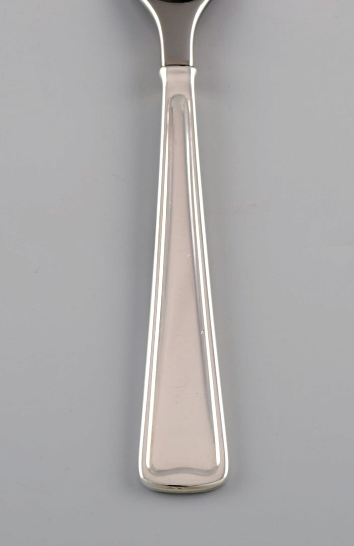 Rare Georg Jensen Koppel cutlery. Lunch fork in sterling silver and stainless steel. 20 pcs in - 3