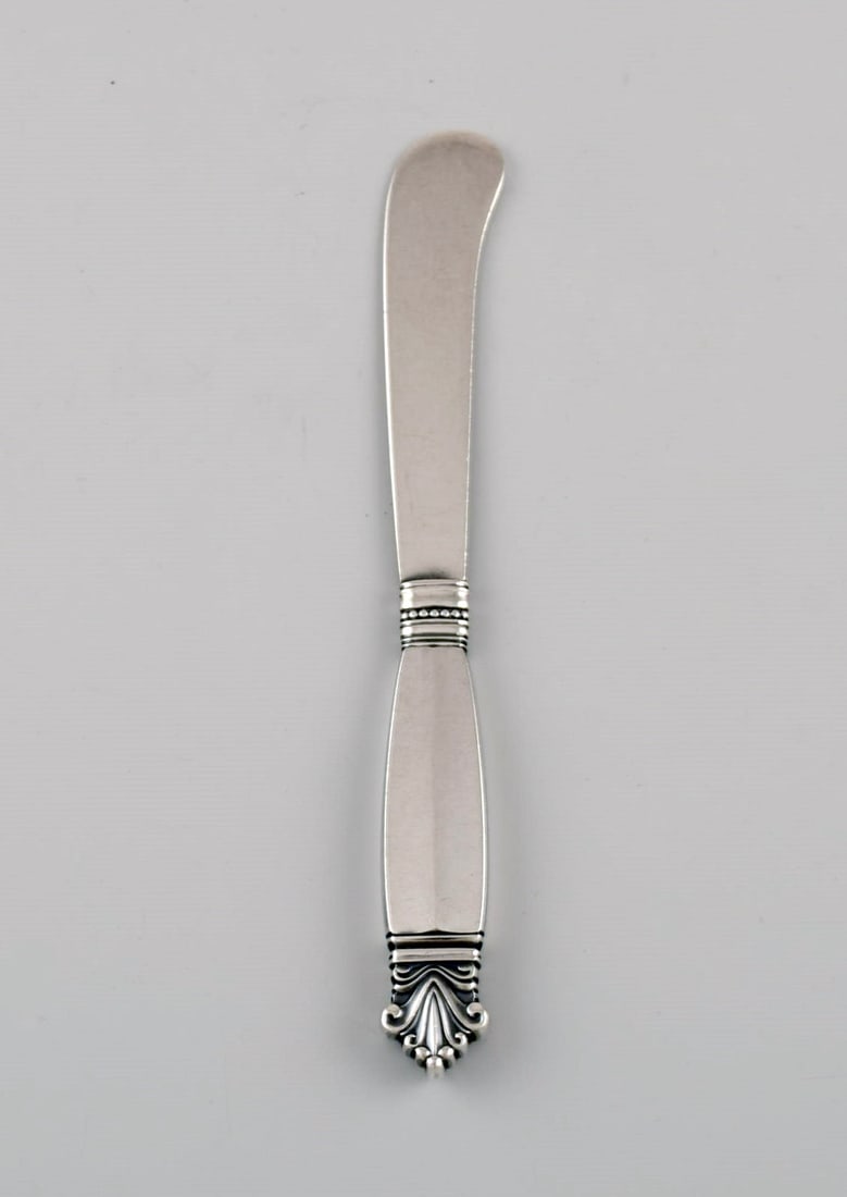 Six Georg Jensen Acanthus butter knives in sterling silver. - 2