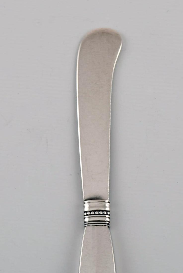 Six Georg Jensen Acanthus butter knives in sterling silver. - 4