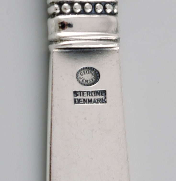 Six Georg Jensen Acanthus butter knives in sterling silver. - 5