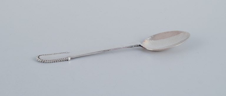 Georg Jensen Beaded. A set of eight teaspoons in sterling silver. - 2