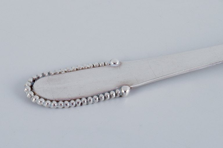 Georg Jensen Beaded. A set of eight teaspoons in sterling silver. - 3