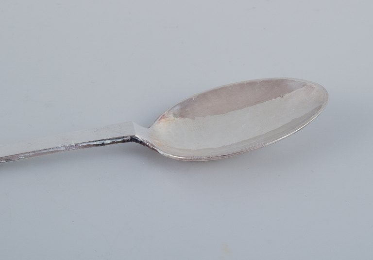Georg Jensen Beaded. A set of eight teaspoons in sterling silver. - 4