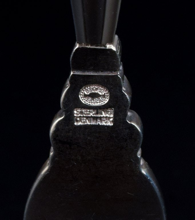 Georg Jensen, Acorn, meat fork in sterling silver. - 6