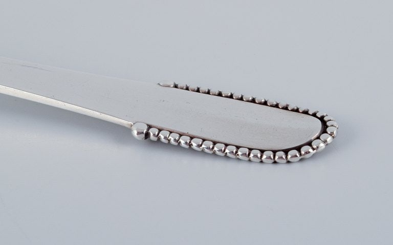 Georg Jensen Beaded. Large tea spoon in sterling silver. - 3