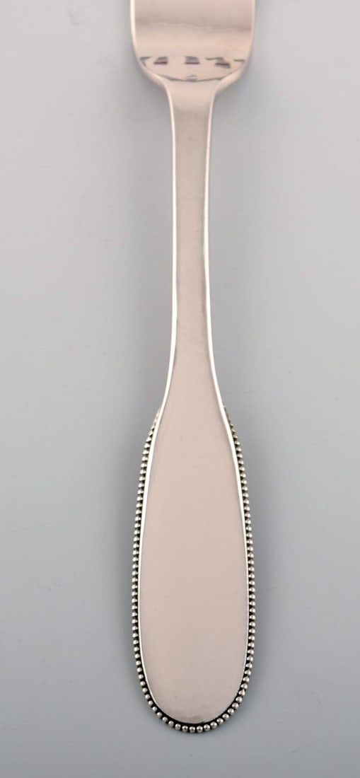 Evald Nielsen number 14 dinner fork in hammered silver (830). 1920s. 9 pcs in stock. - 2
