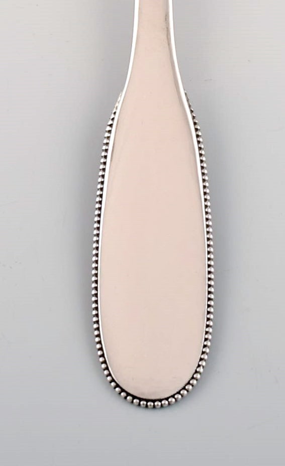 Evald Nielsen number 14 dinner fork in hammered silver (830). 1920s. 9 pcs in stock. - 3