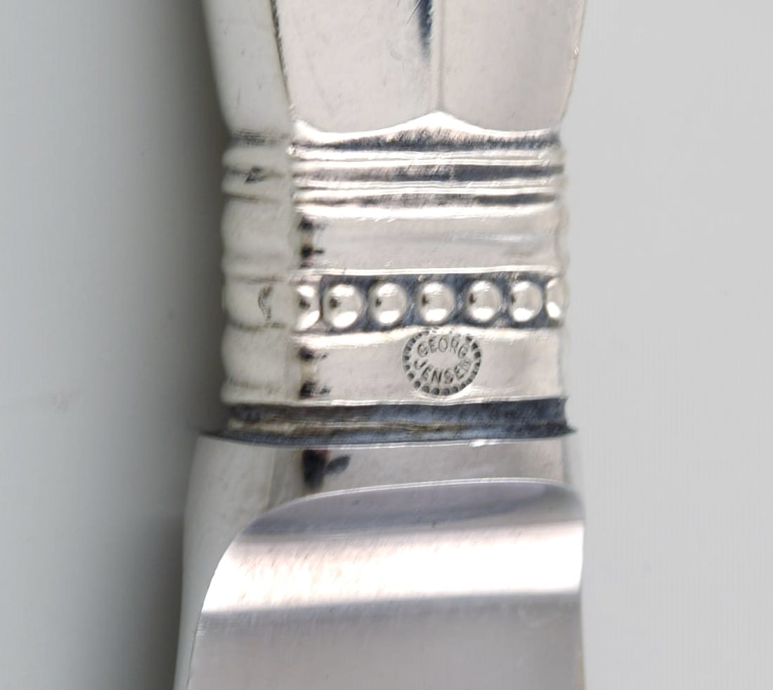 Georg Jensen Acanthus dinner knife in sterling silver and stainless steel. - 4