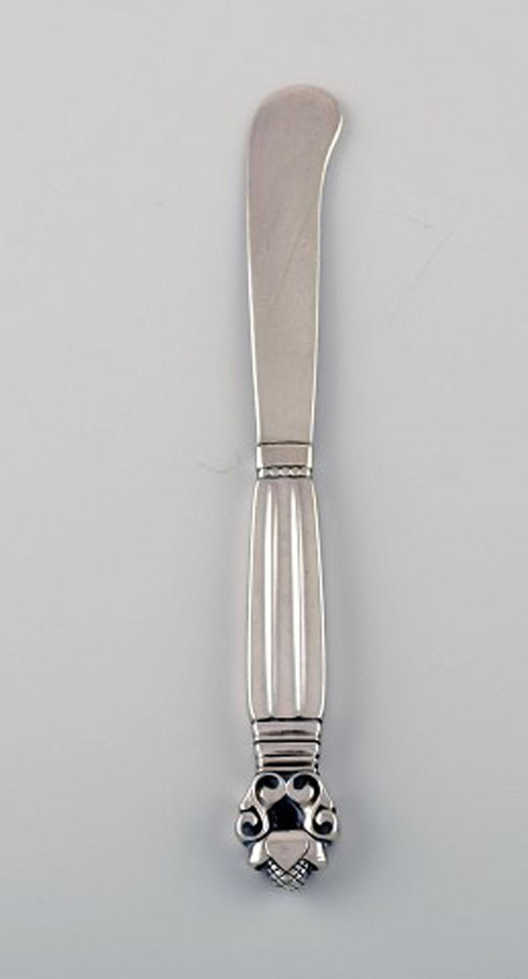 Five Georg Jensen Acorn butter knives in all sterling silver. - 2