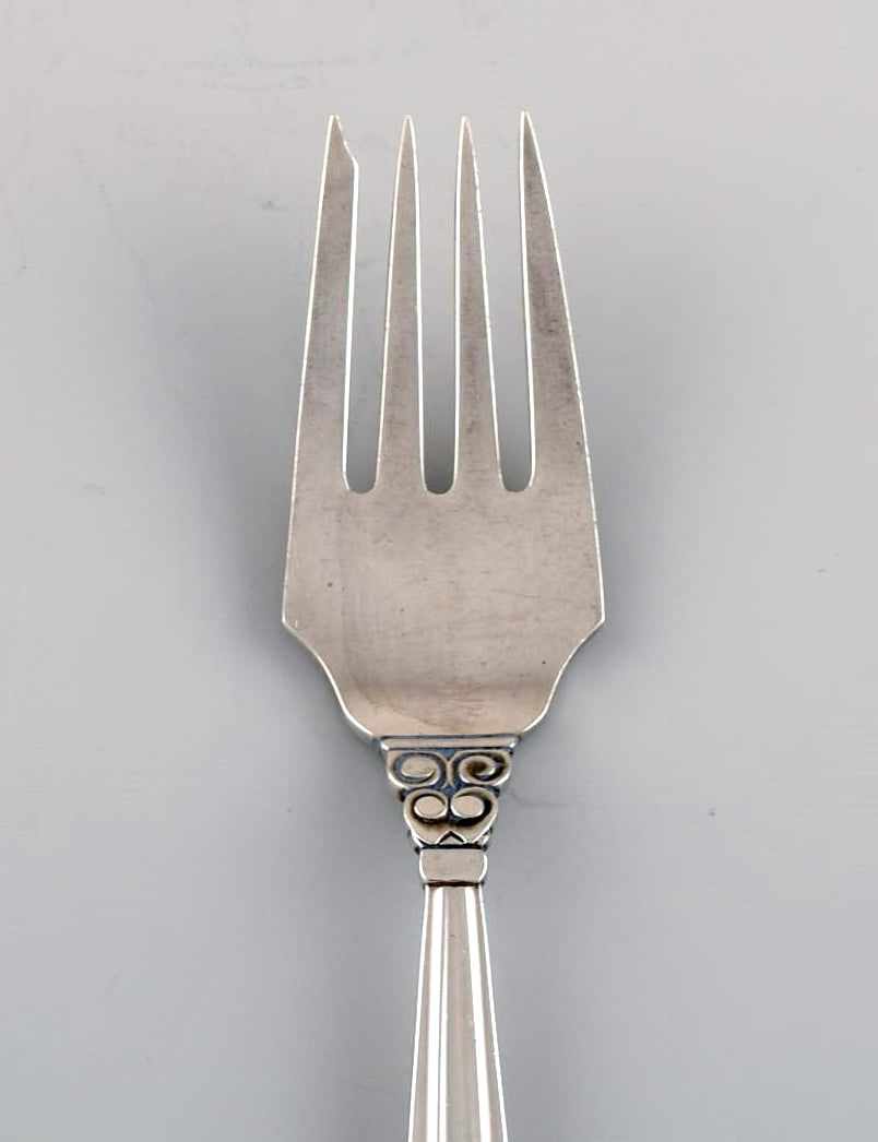 Georg Jensen Acorn salad fork in sterling silver. Seven pieces in stock. - 3