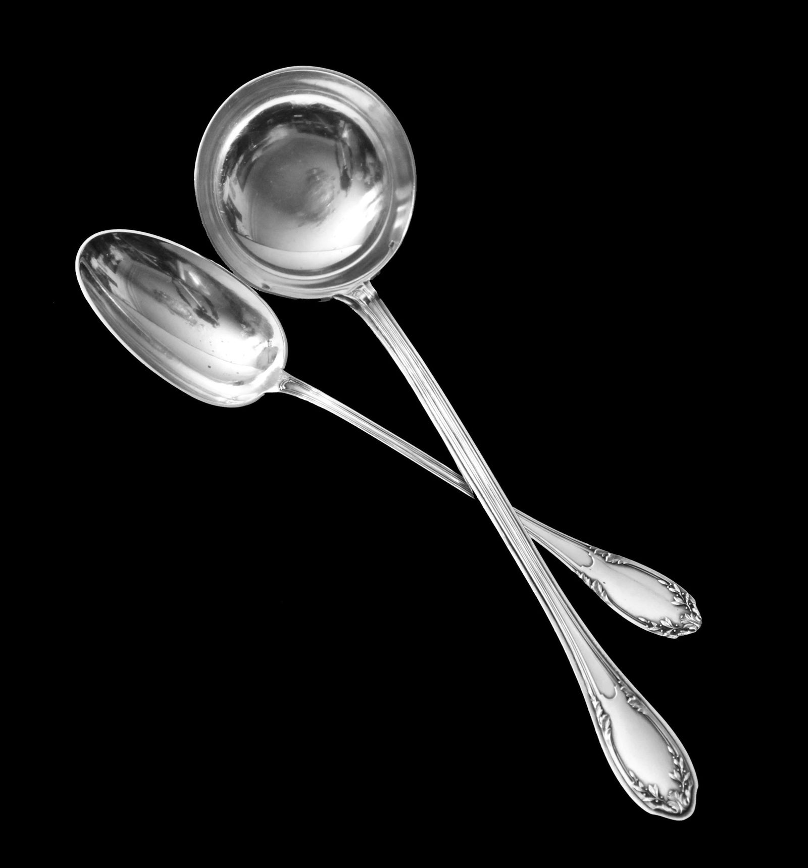 BERTHIER - 11 ORIGINAL FRENCH ART NOUVEAU 950 STERLING SILVER FLATWARE SERVING PIECES - MUSEUM - 4