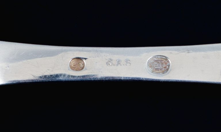 Danish silversmith, complete dinner service for six people. A total of 20 pieces. - 9