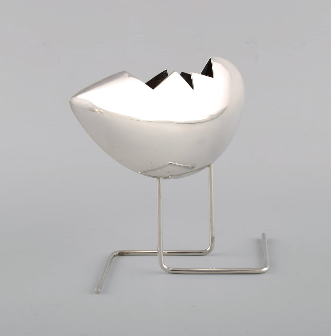Prudenci Sanchez, Catalan silversmith. Modernist / abstract unique sculpture in sterling silver. - 7
