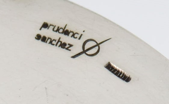 Prudenci Sanchez, Catalan silversmith. Modernist / abstract unique sculpture in sterling silver. - 8