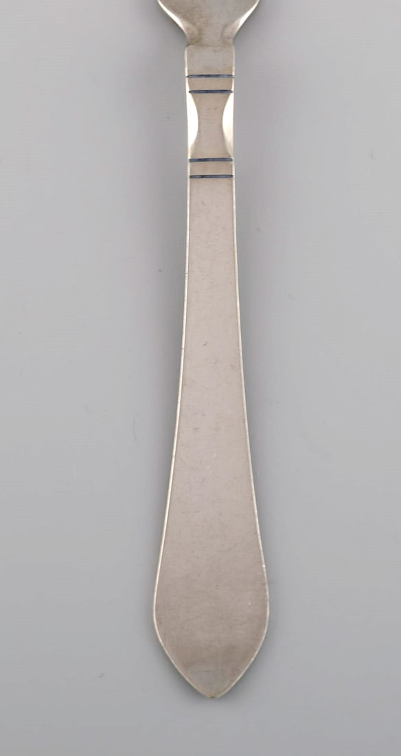 Georg Jensen Continental cold meat fork in sterling silver. Dated 1933-1944. - 2