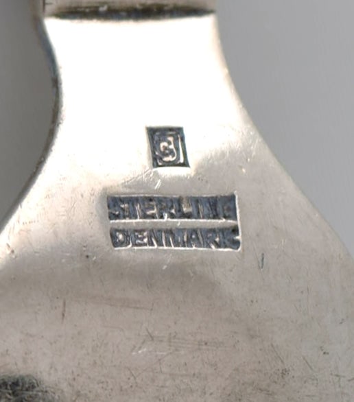 Georg Jensen Continental cold meat fork in sterling silver. Dated 1933-1944. - 4