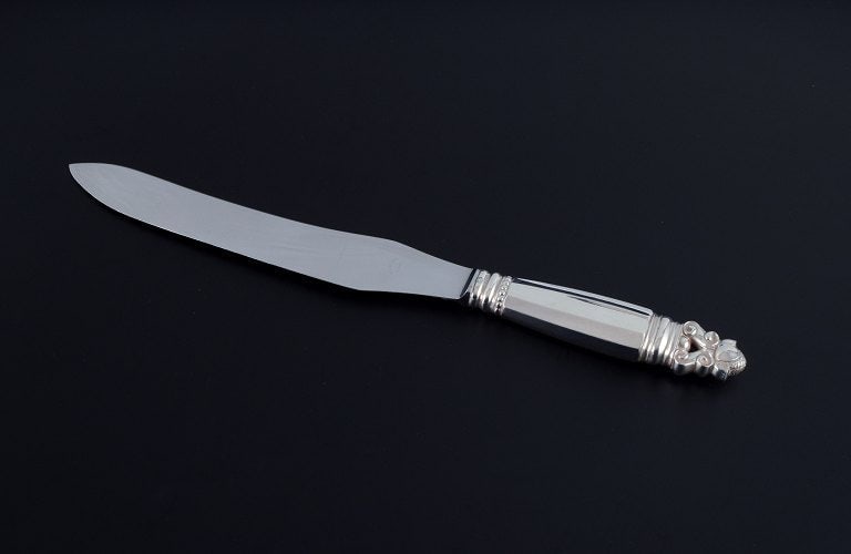 Georg Jensen, Acorn, carving set in sterling silver and stainless steel. - 3