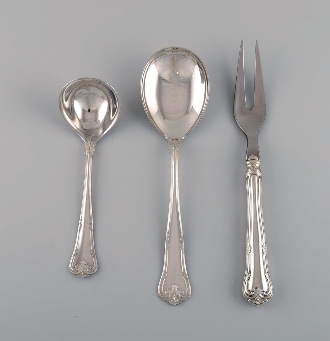 Three Cohr serving parts in silver (830). Mid-20th century. (1 of 6)