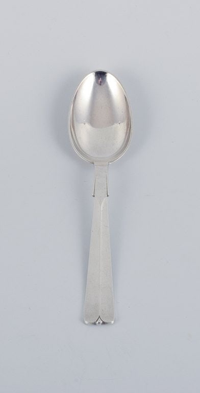Hans Hansen silverware no. 7. Two Art deco table spoons in Danish 830 silver. - 2