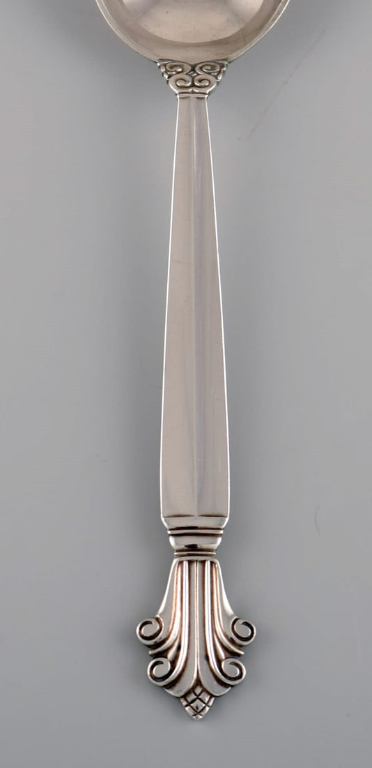 Georg Jensen Acanthus dessert spoon in sterling silver. 12 pcs in stock. - 2