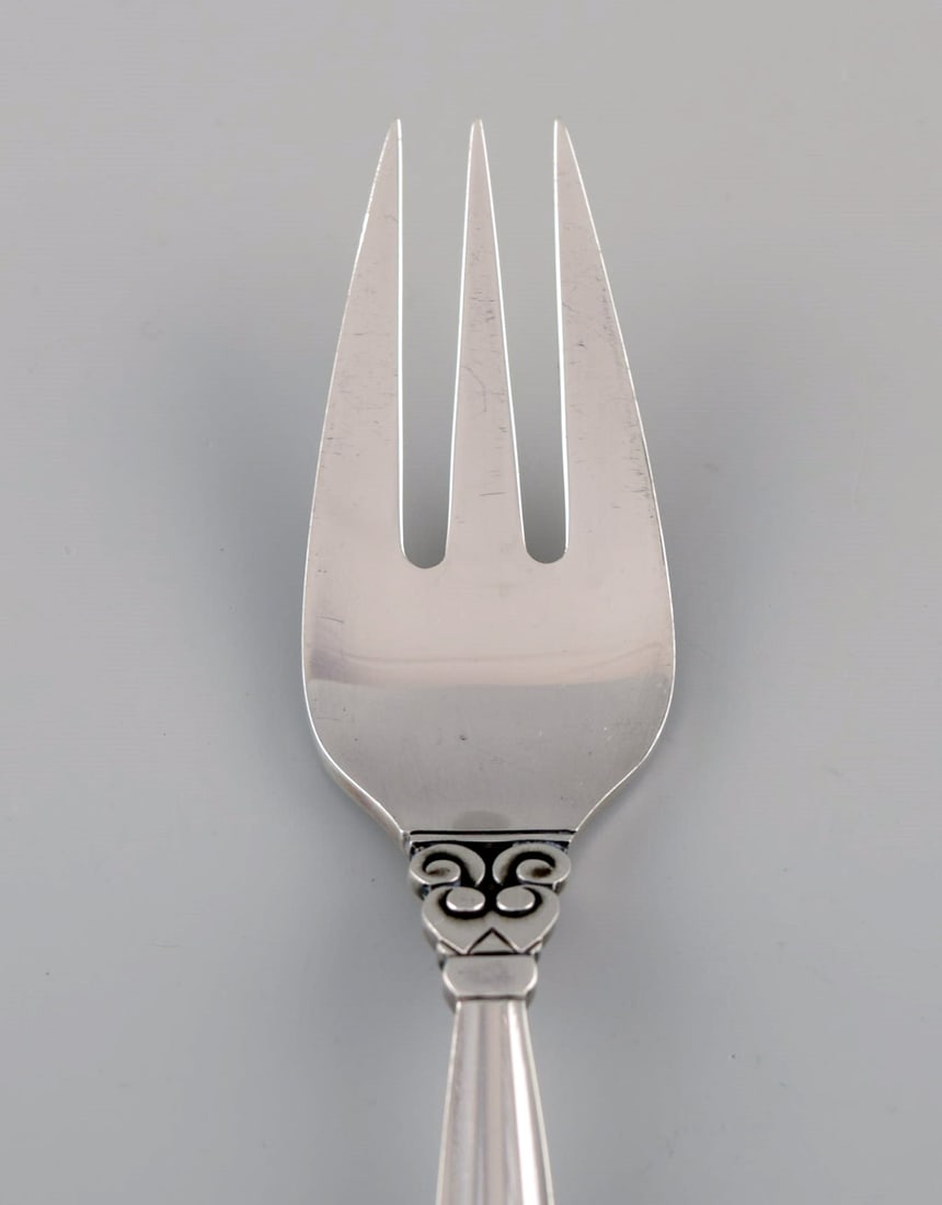 Georg Jensen Acorn fish fork in sterling silver. Twelve pieces in stock - 2